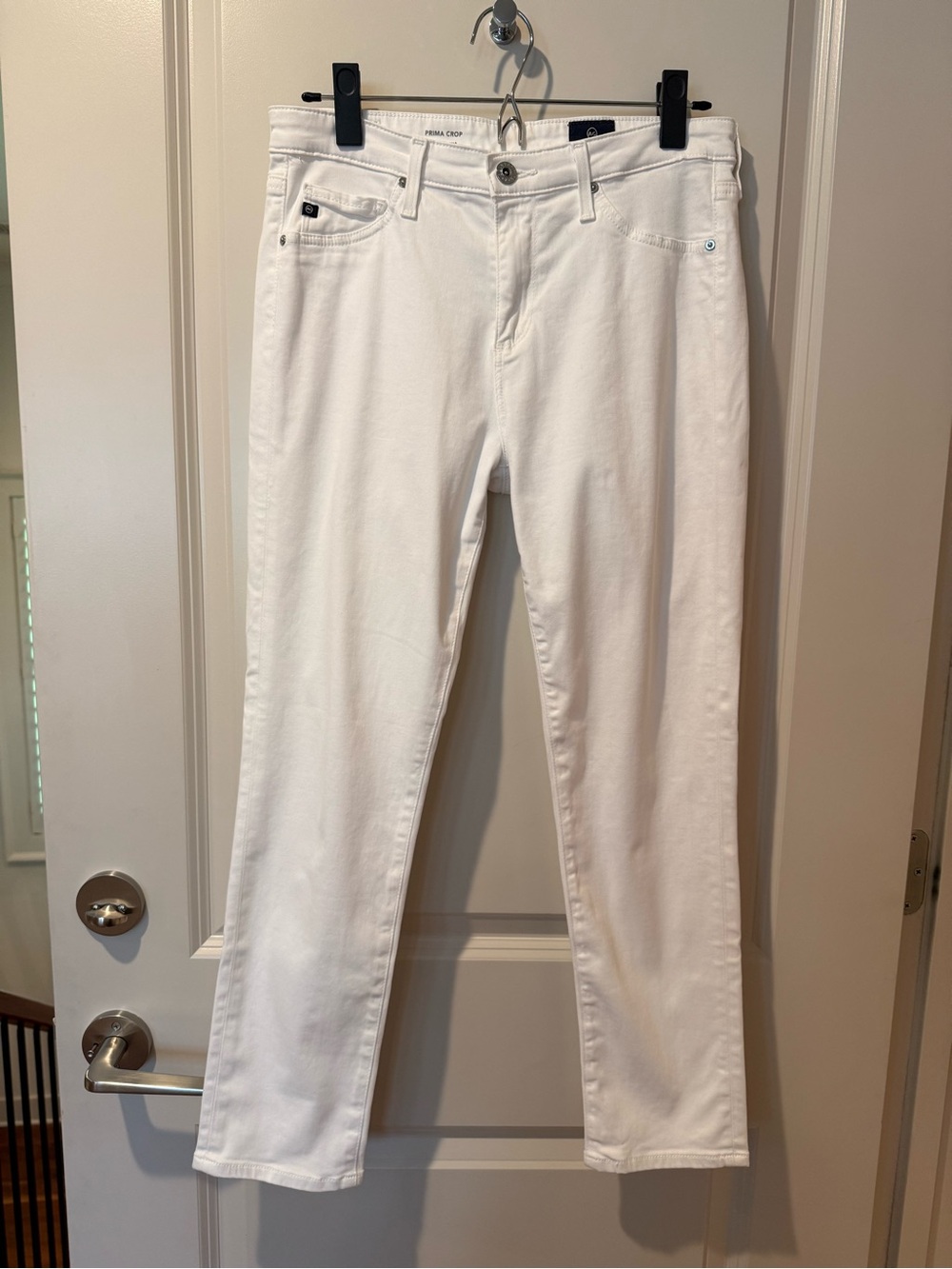 AG Adriano Goldschmied White Prima Cigarette Crop Jeans 28R
